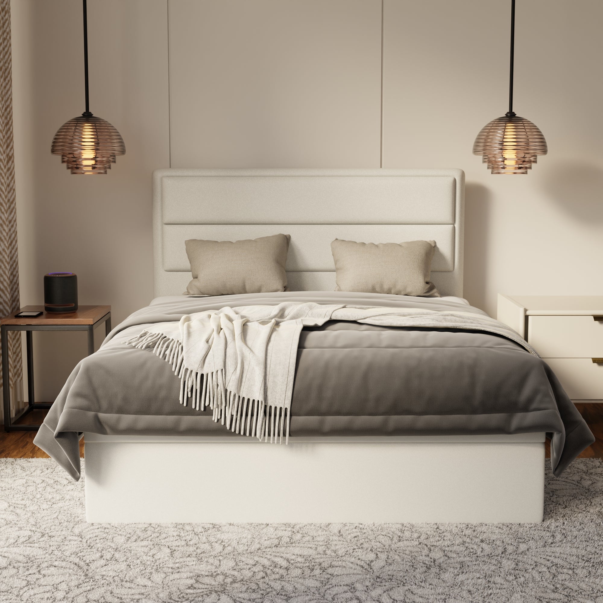 Zorvain Fabric Storage Bed Frame (Water Repellent & Pet Friendly) by Somnuz