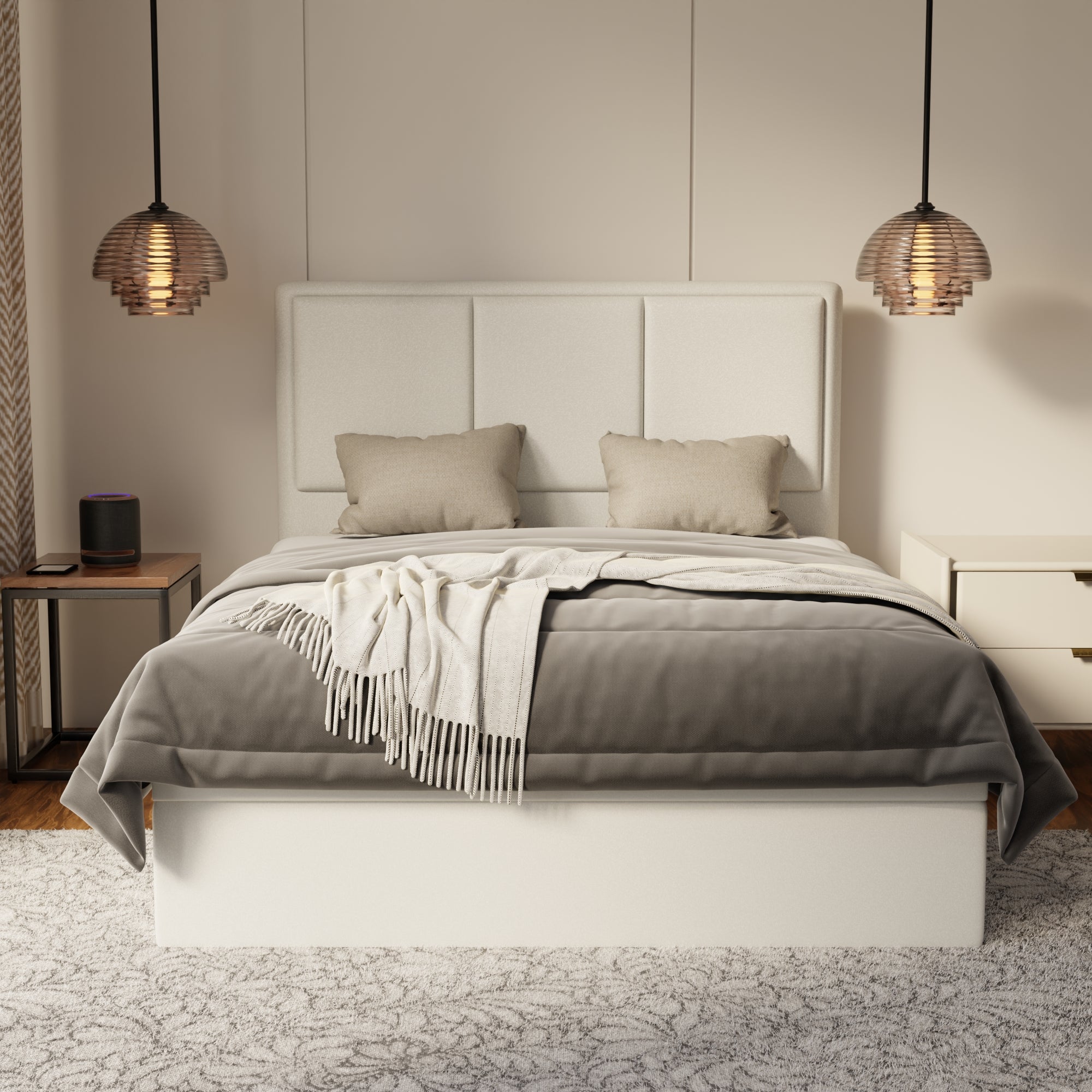 Velmira Fabric Storage Bed Frame (Water Repellent & Pet Friendly) by Somnuz