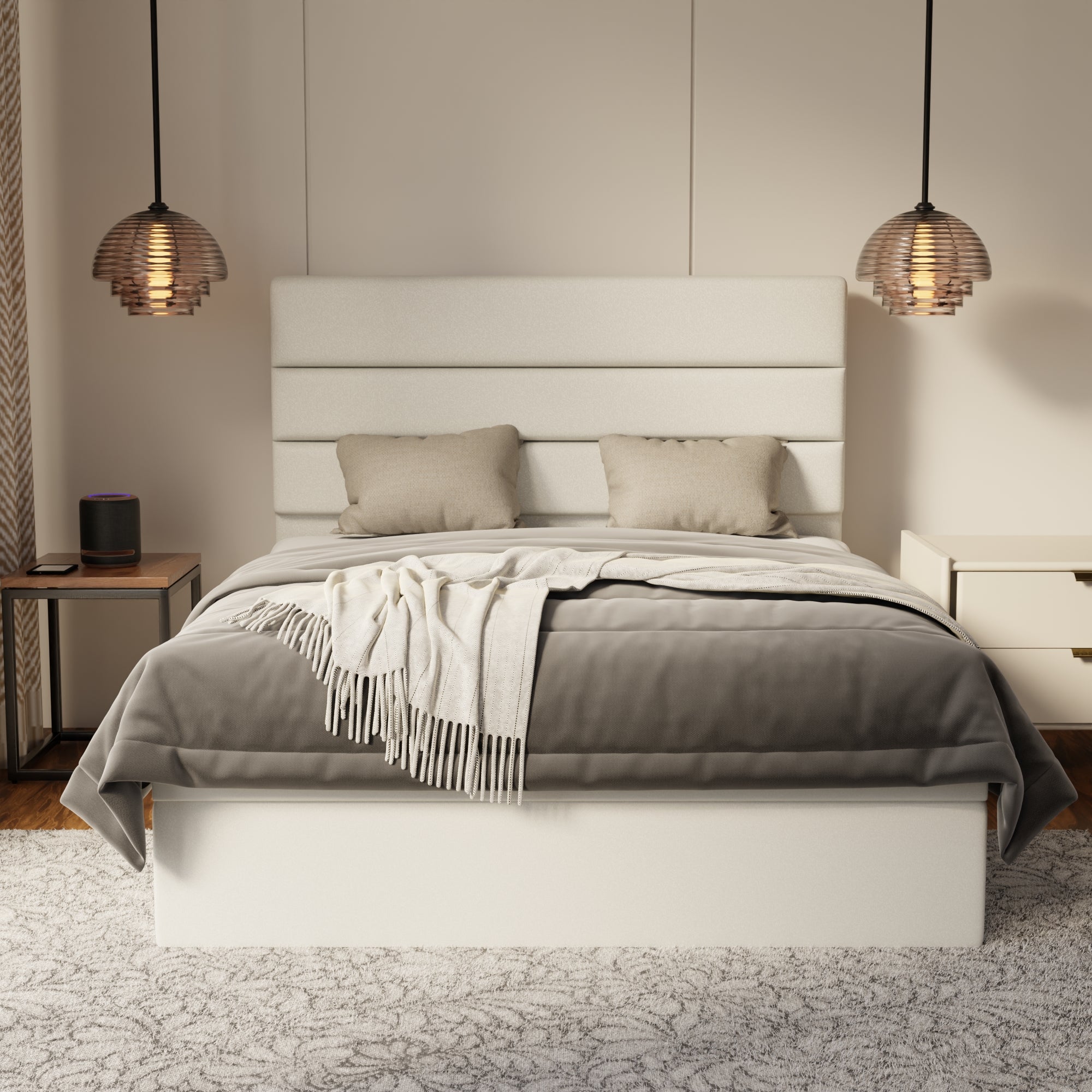 Corlune Fabric Storage Bed Frame (Water Repellent & Pet Friendly) by Somnuz