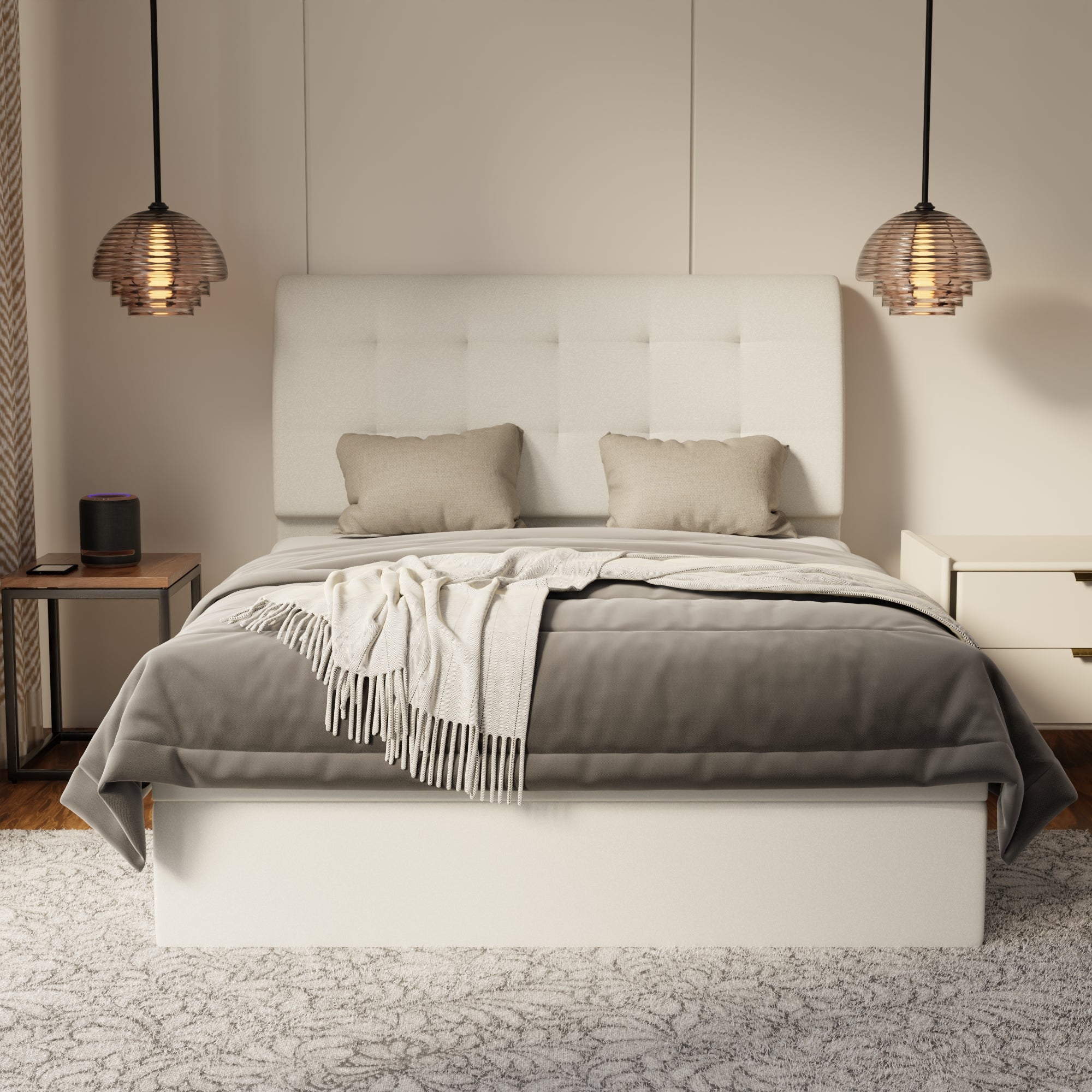 Haldor Fabric Storage Bed Frame (Water Repellent & Pet Friendly) by Somnuz