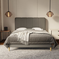 Caldrin Fabric Bed Frame (Water Repellent & Pet friendly) by Somnuz