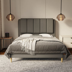Asteron Fabric Bed Frame (Water Repellent & Pet friendly) by Somnuz