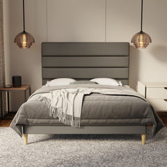Corlune Fabric Bed Frame (Water Repellent & Pet friendly) by Somnuz