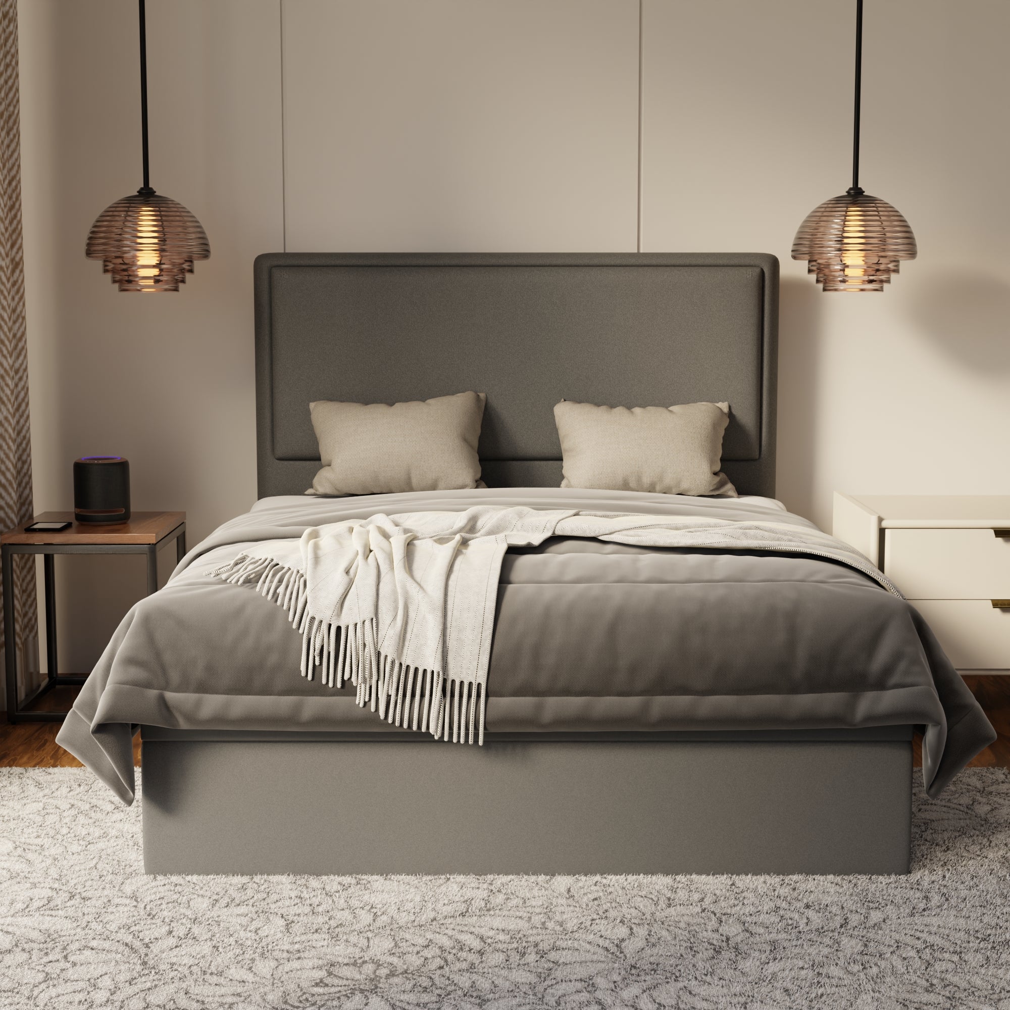 Shiro Fabric Storage Bed Frame (Water Repellent & Pet Friendly) by Somnuz