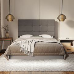Theron Fabric Floating Bed Frame (Water Repellent, Pet Friendly & LED) SSE