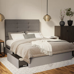 Kaelen Fabric Drawer Bed Frame (Water Repellent & Pet Friendly) SSE