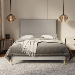 Shiro Fabric Bed Frame (Water Repellent & Pet friendly) by Somnuz