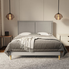 Bravelle Fabric Bed Frame (Water Repellent & Pet friendly) by Somnuz