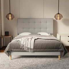 Endora Fabric Bed Frame (Water Repellent & Pet friendly) by Somnuz