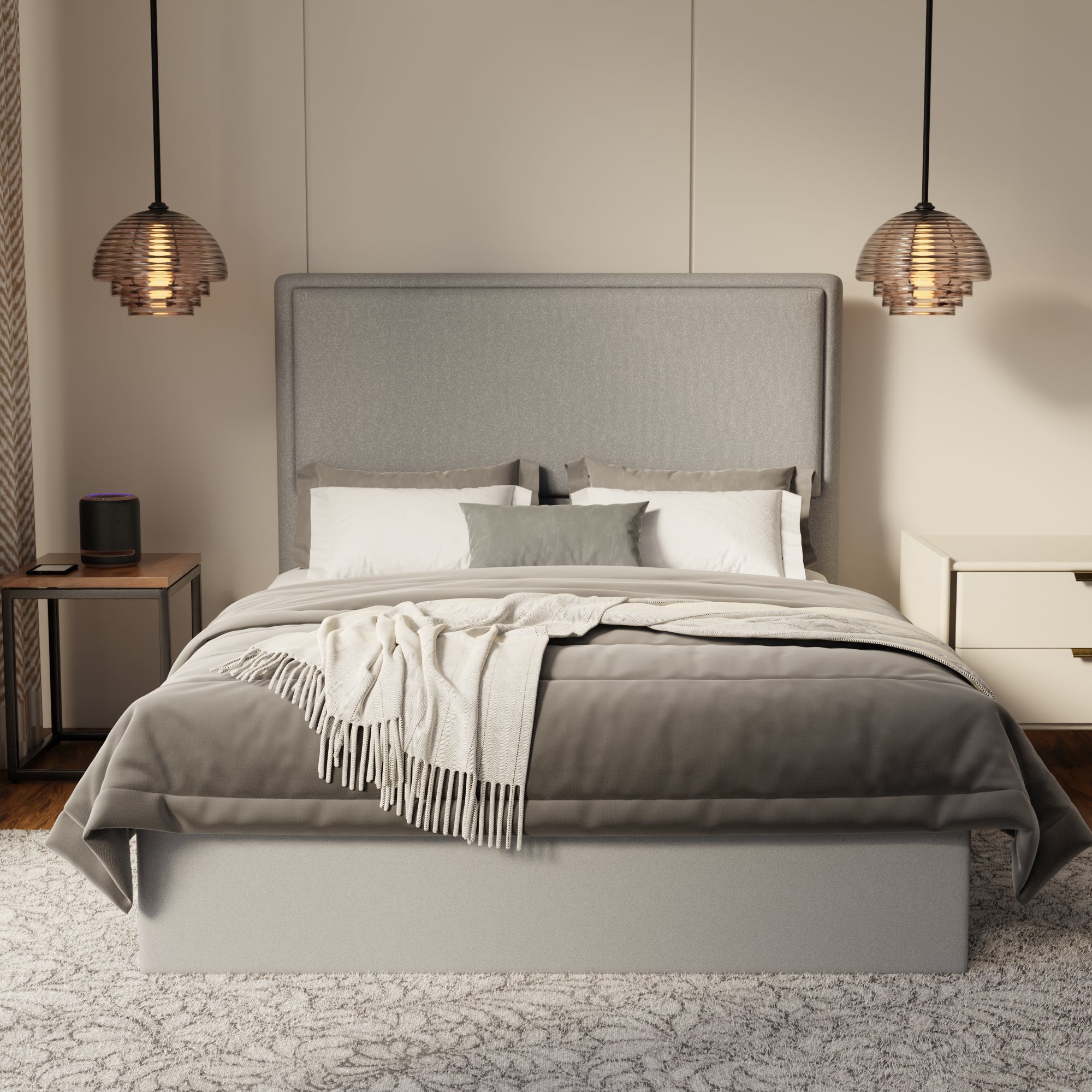 Shiro Fabric Drawer Bed Frame (Water Repellent & Pet friendly) by Somnuz