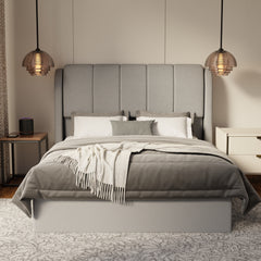 Brinley Fabric Drawer Bed Frame (Water Repellent & Pet friendly) by Somnuz