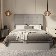 Haldor Fabric Drawer Bed Frame (Water Repellent & Pet friendly) by Somnuz