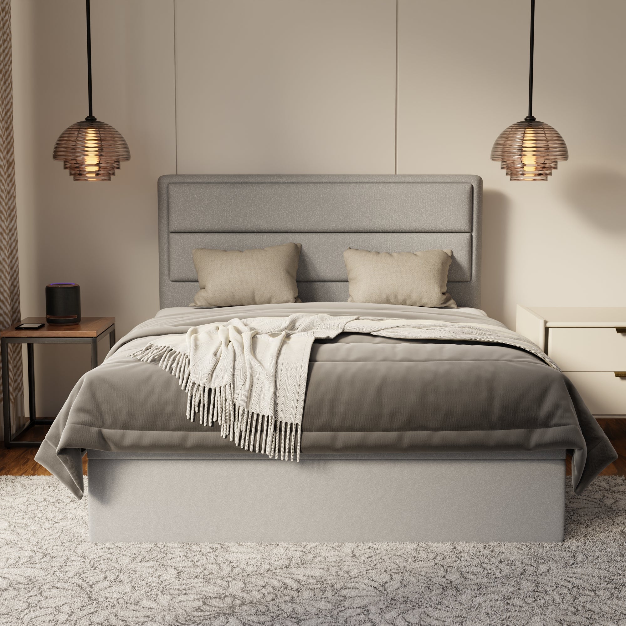 Zorvain Fabric Storage Bed Frame (Water Repellent & Pet Friendly) by Somnuz