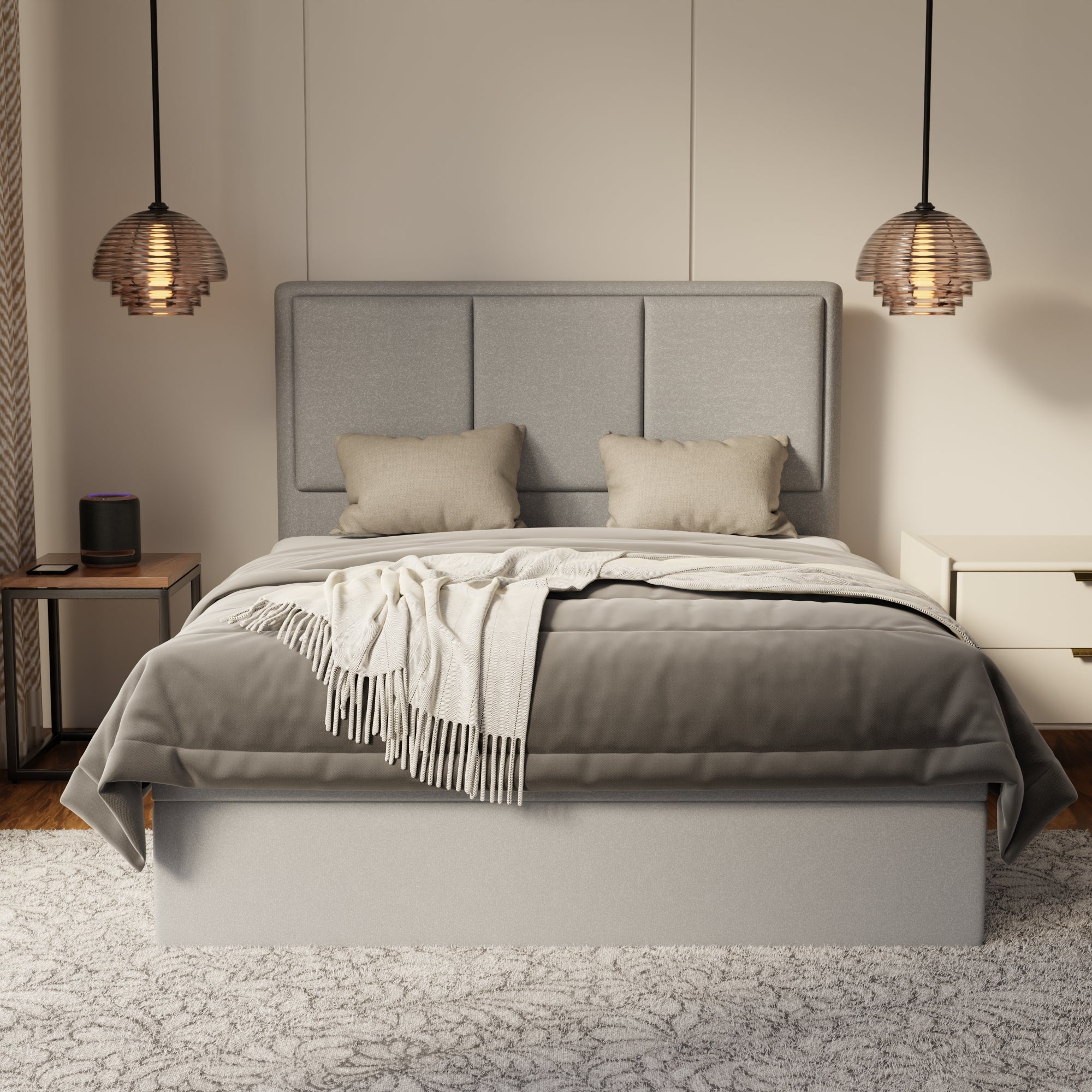 Velmira Fabric Storage Bed Frame (Water Repellent & Pet Friendly) by Somnuz
