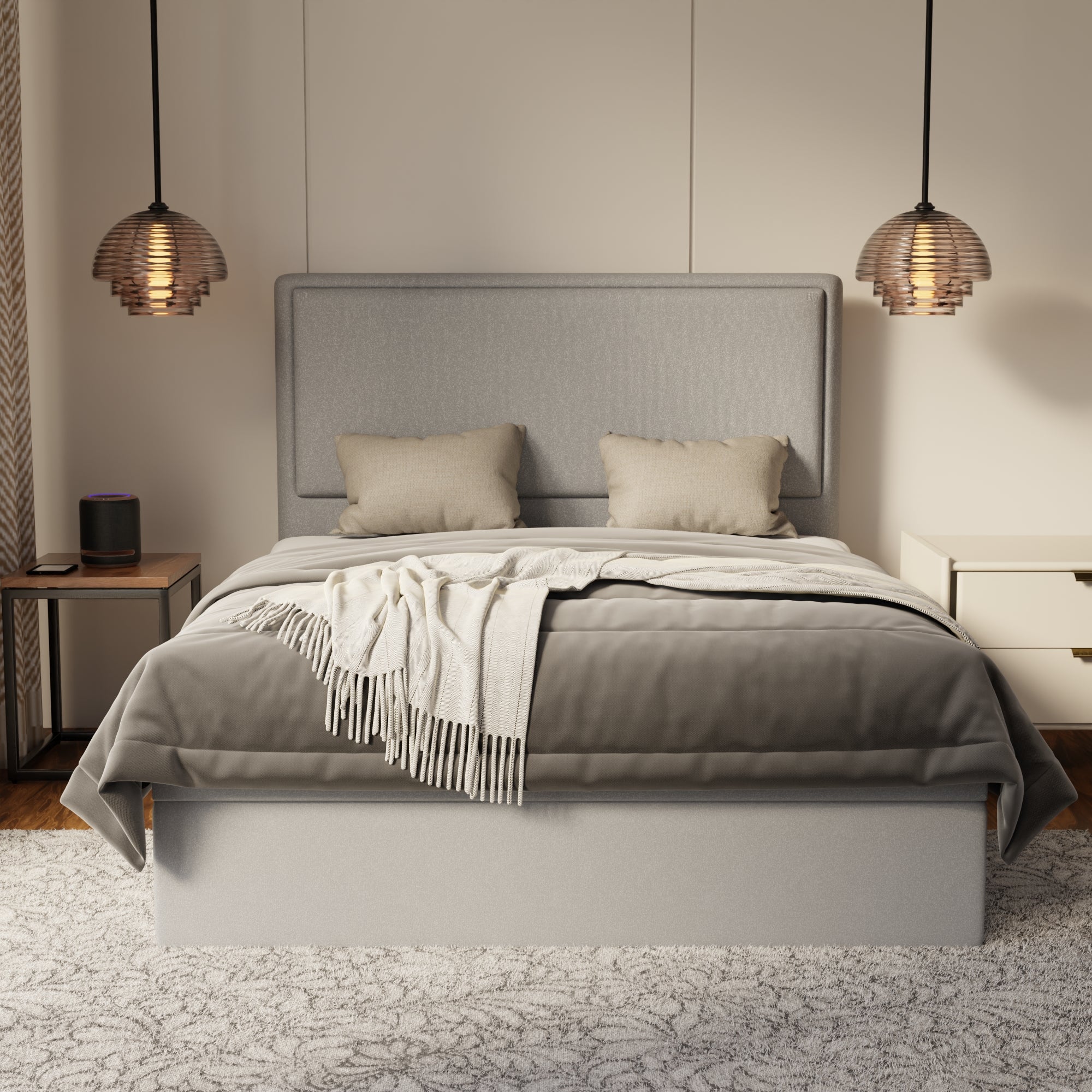 Shiro Fabric Storage Bed Frame (Water Repellent & Pet Friendly) by Somnuz