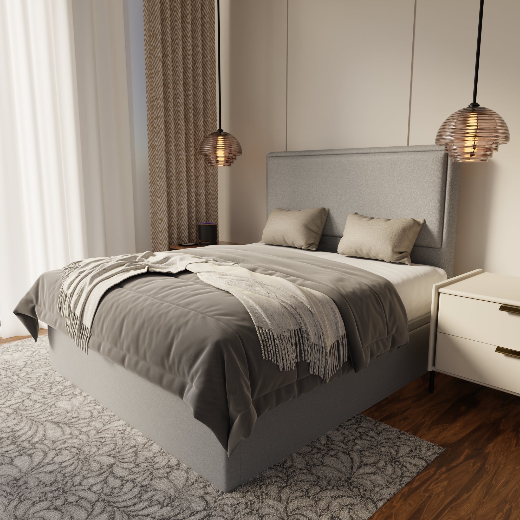 Shiro Fabric Storage Bed Frame (Water Repellent & Pet Friendly) by Somnuz