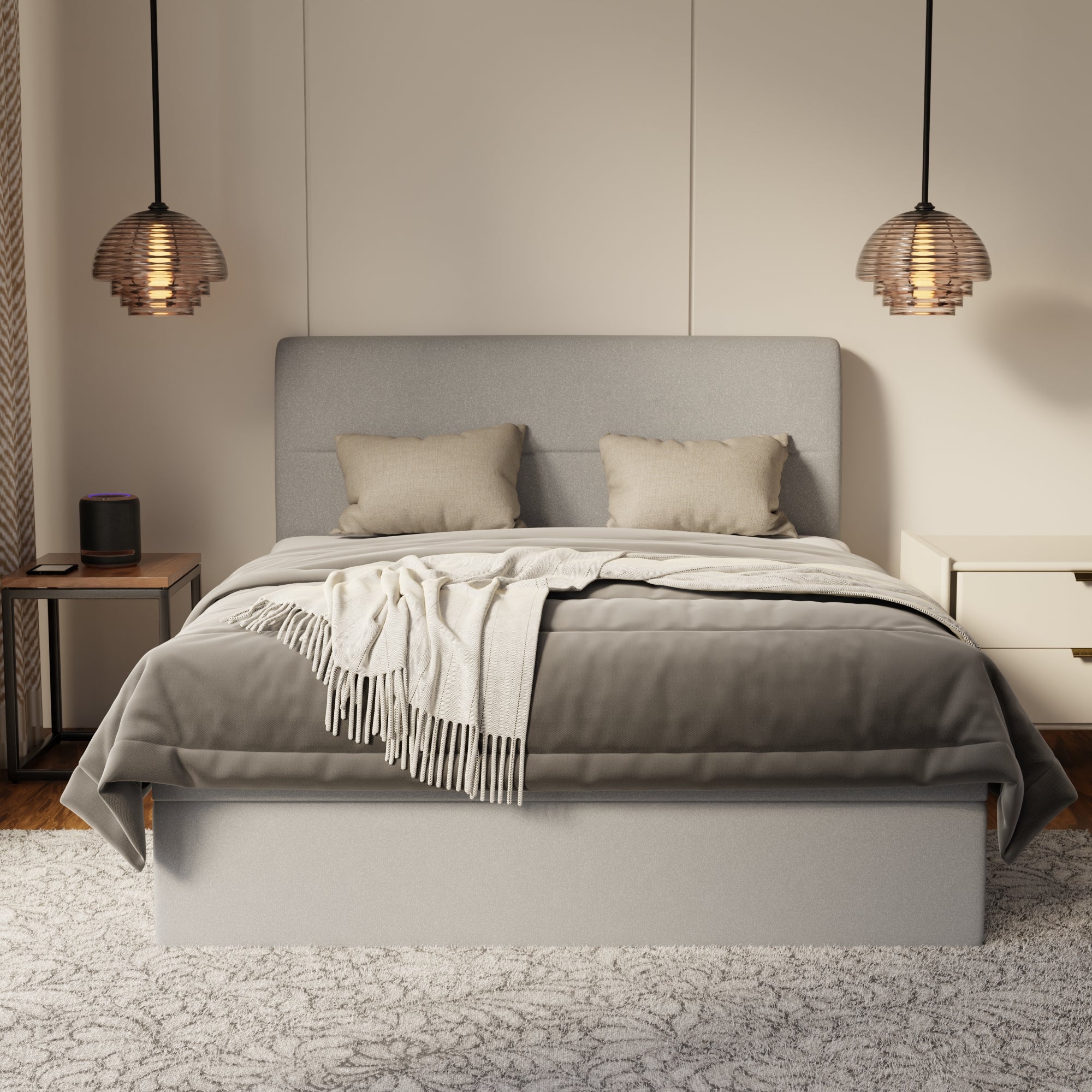 Lysara Fabric Storage Bed Frame (Water Repellent & Pet Friendly) by Somnuz