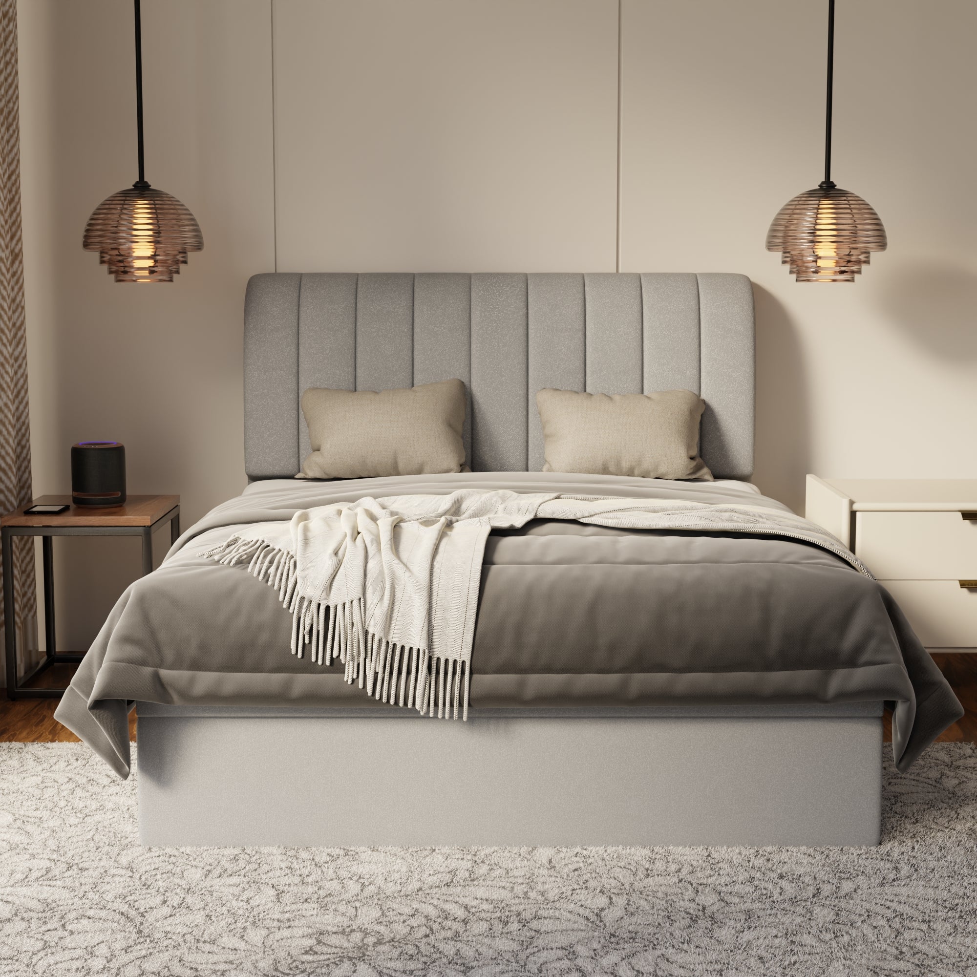 Kuro Fabric Storage Bed Frame (Water Repellent & Pet Friendly) by Somnuz