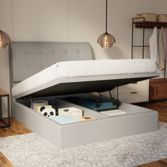 Haldor Fabric Storage Bed Frame (Water Repellent & Pet Friendly) by Somnuz