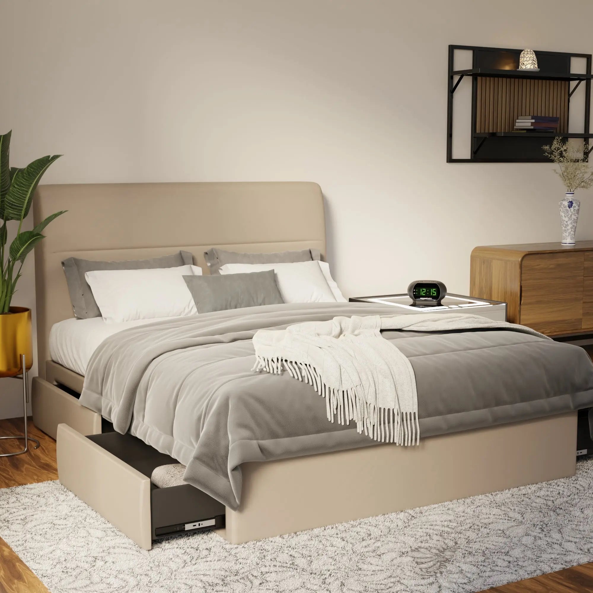 Lysara Faux Leather Drawer Bed Frame (Pet Friendly) by Somnuz KH
