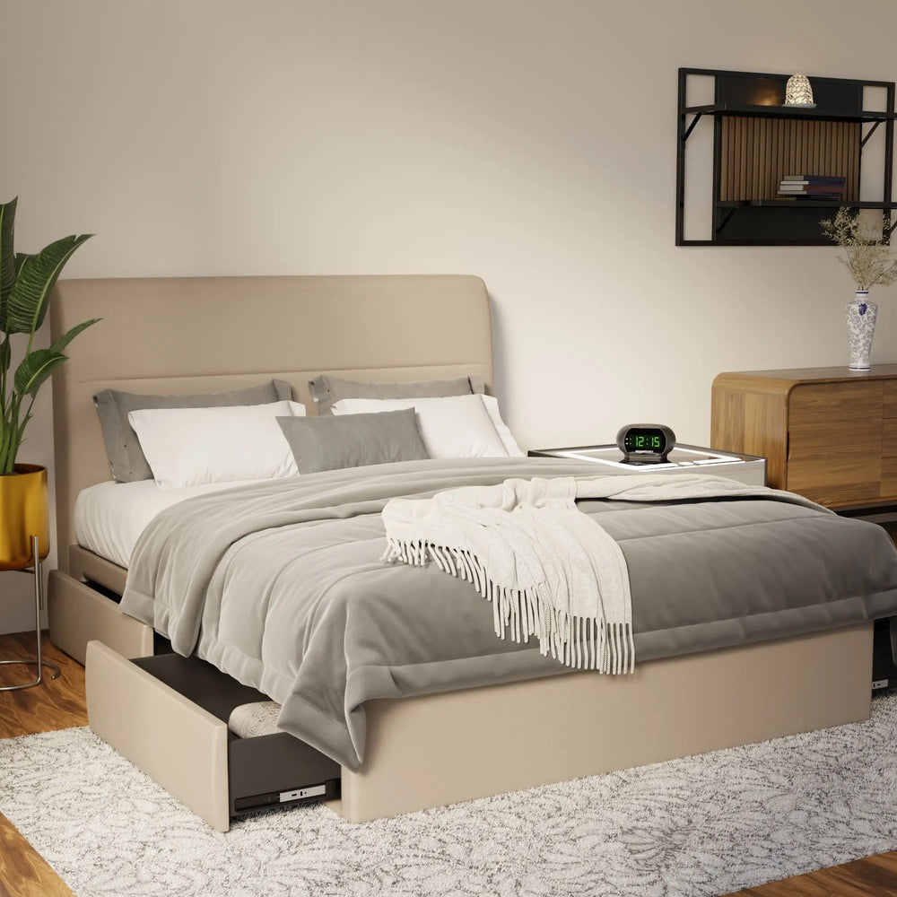 Lysara Faux Leather Drawer Bed Frame (Pet Friendly) by Somnuz KH