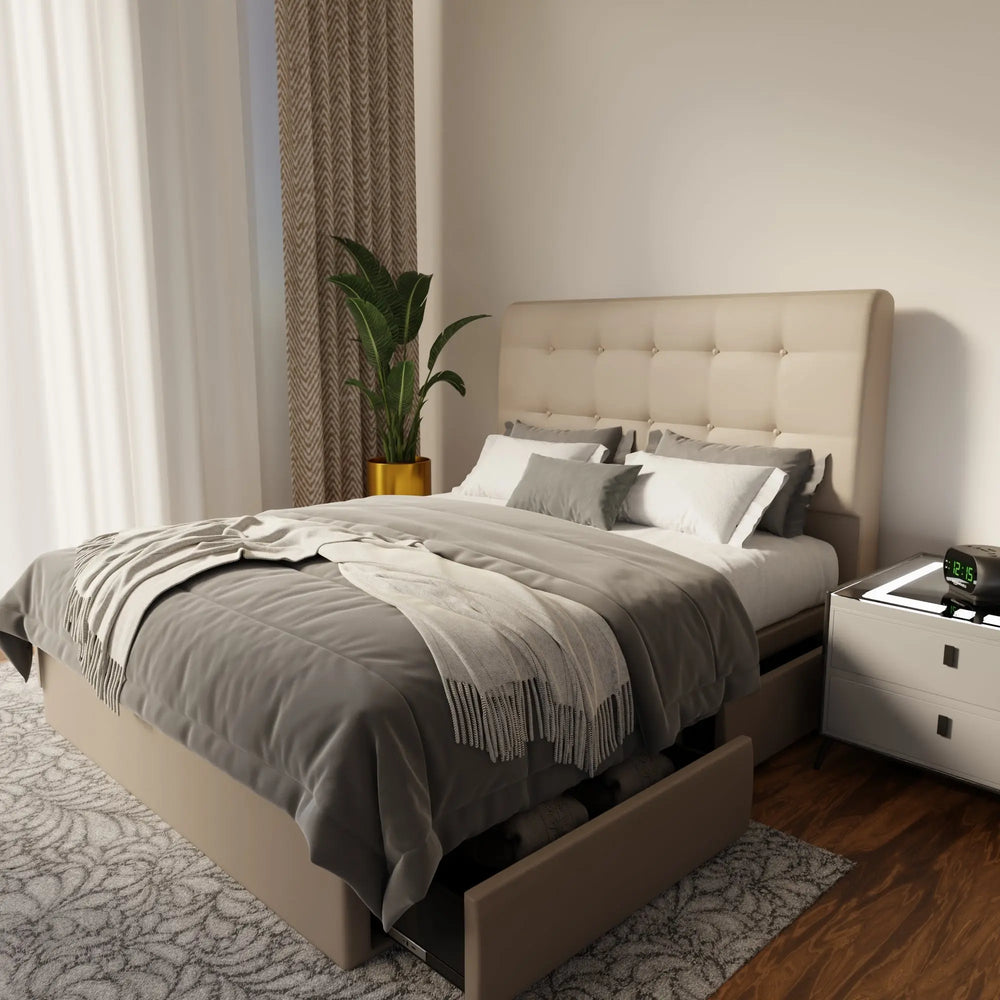 Endora Faux Leather Drawer Bed Frame (Pet Friendly) by Somnuz KH