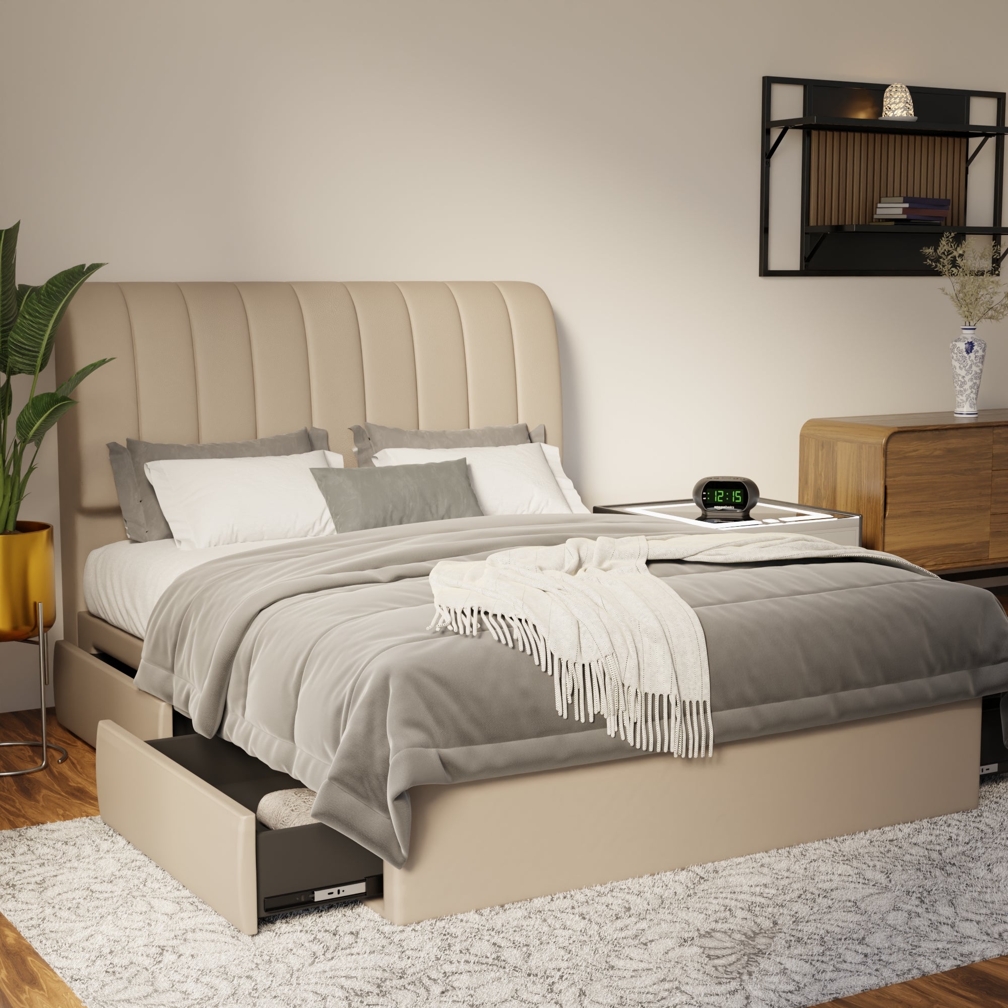 Kuro Faux Leather Drawer Bed Frame (Pet Friendly)