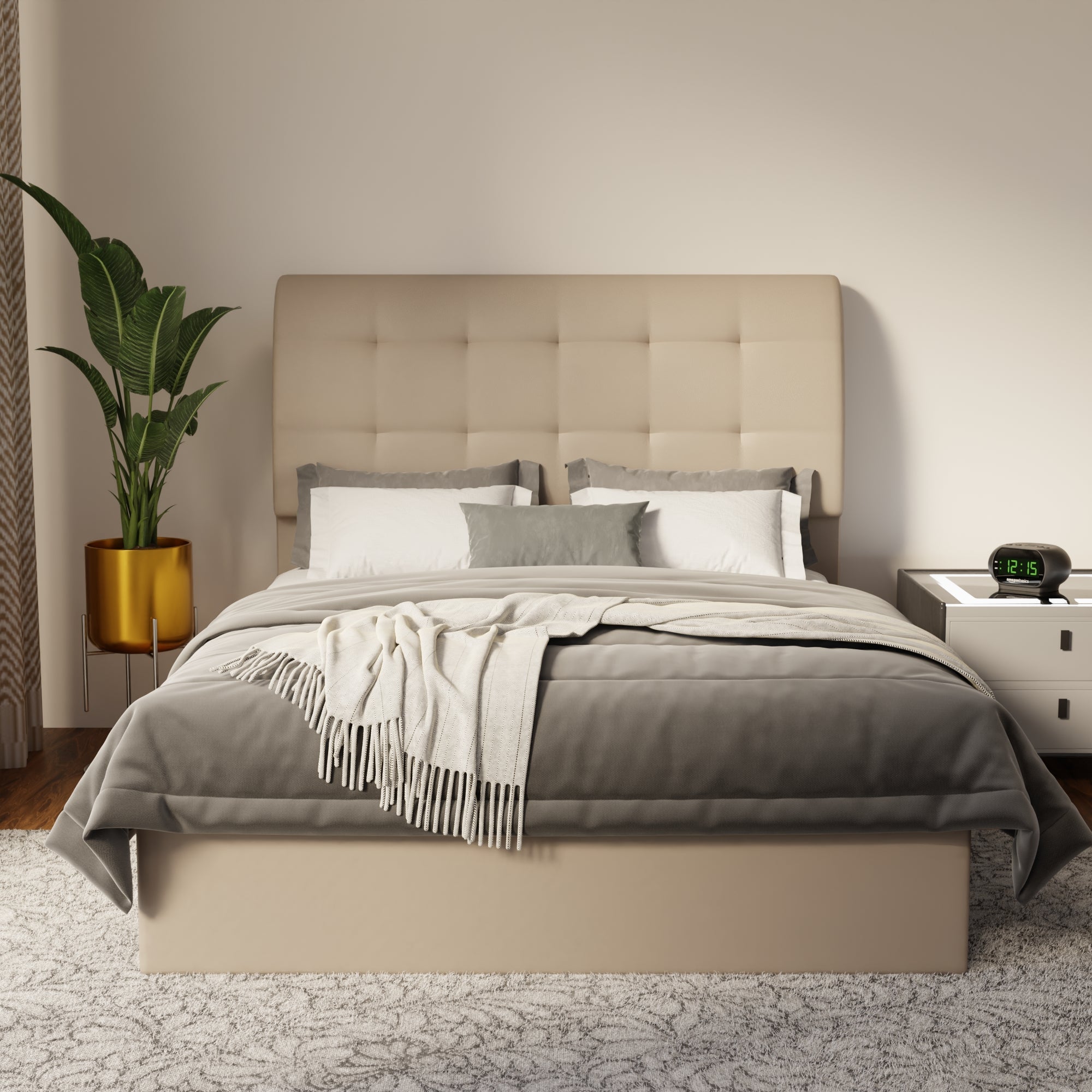 Haldor Faux Leather Drawer Bed Frame (Pet Friendly)