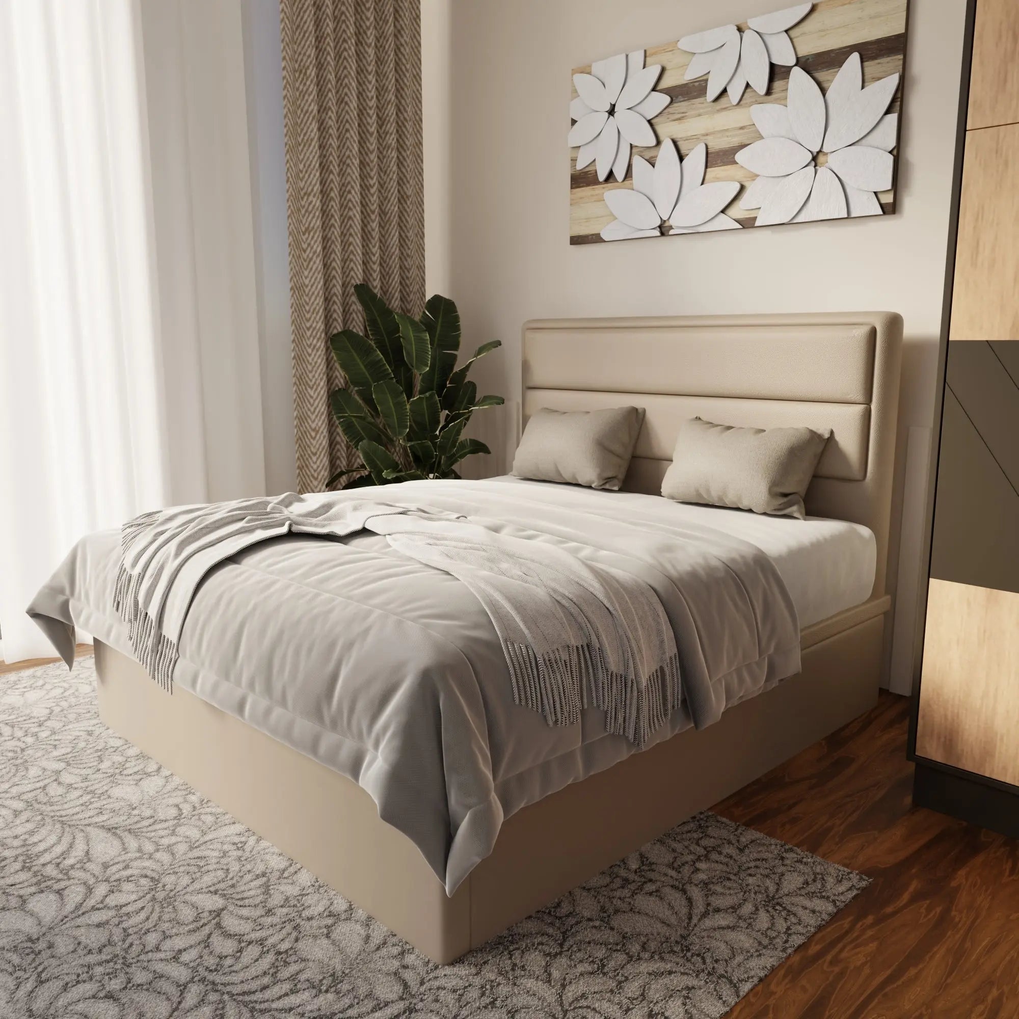 Zorvain Faux Leather Storage Bed Frame (Pet Friendly)