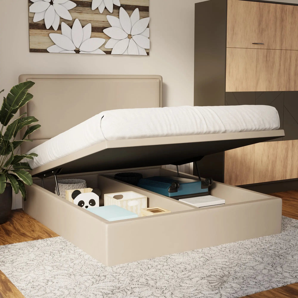 Shiro Faux Leather Storage Bed Frame (Pet Friendly) by Somnuz KH