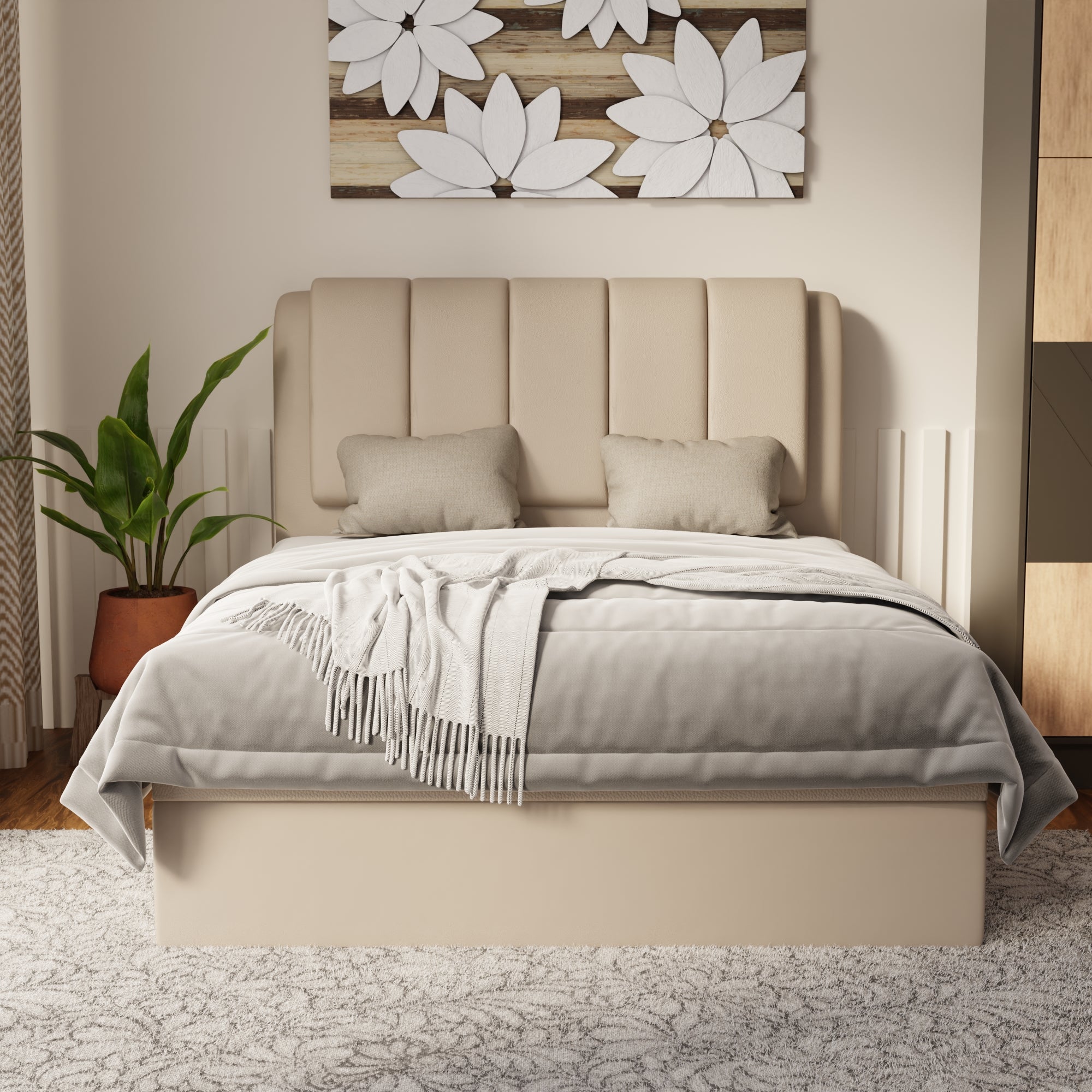 Asteron Faux Leather Storage Bed Frame (Pet Friendly) by Somnuz
