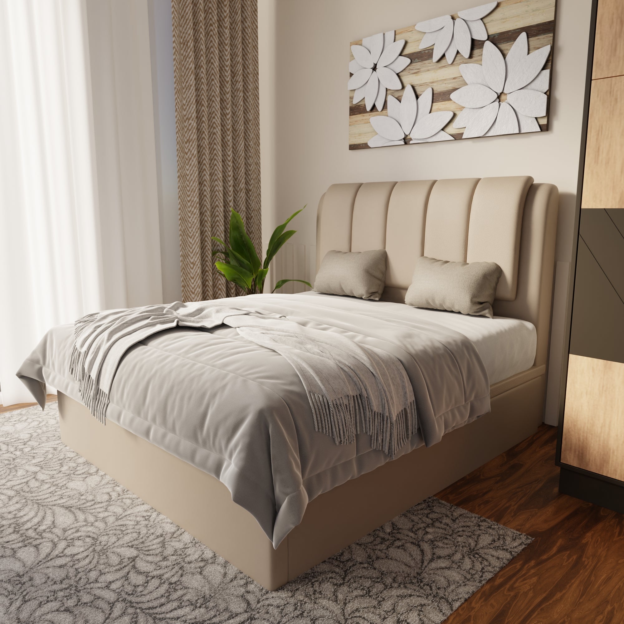 Asteron Faux Leather Storage Bed Frame (Pet Friendly) by Somnuz
