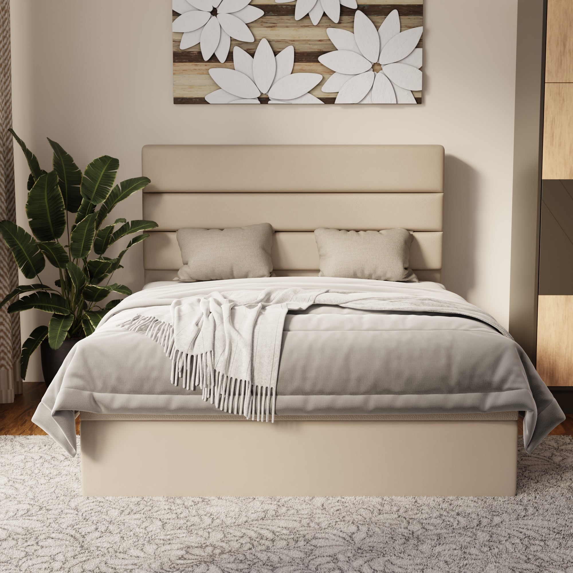 Corlune Faux Leather Storage Bed Frame (Pet Friendly) by Somnuz