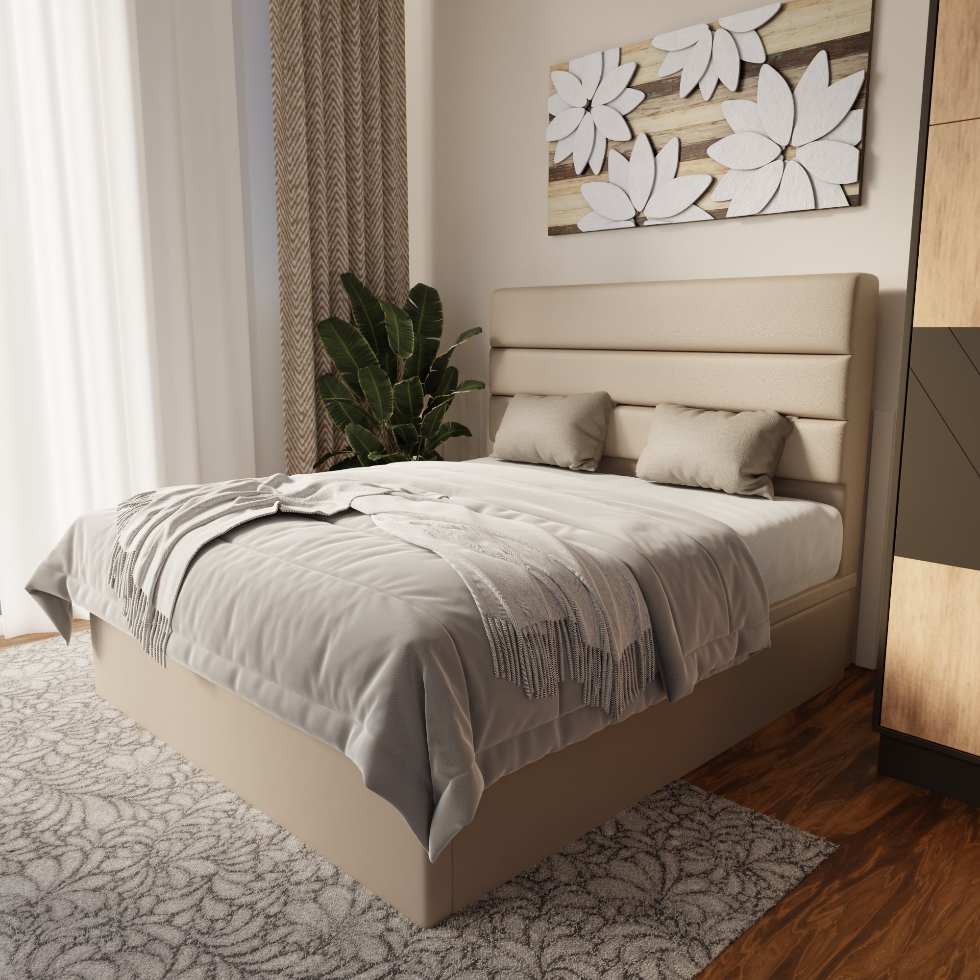 Corlune Faux Leather Storage Bed Frame (Pet Friendly) by Somnuz
