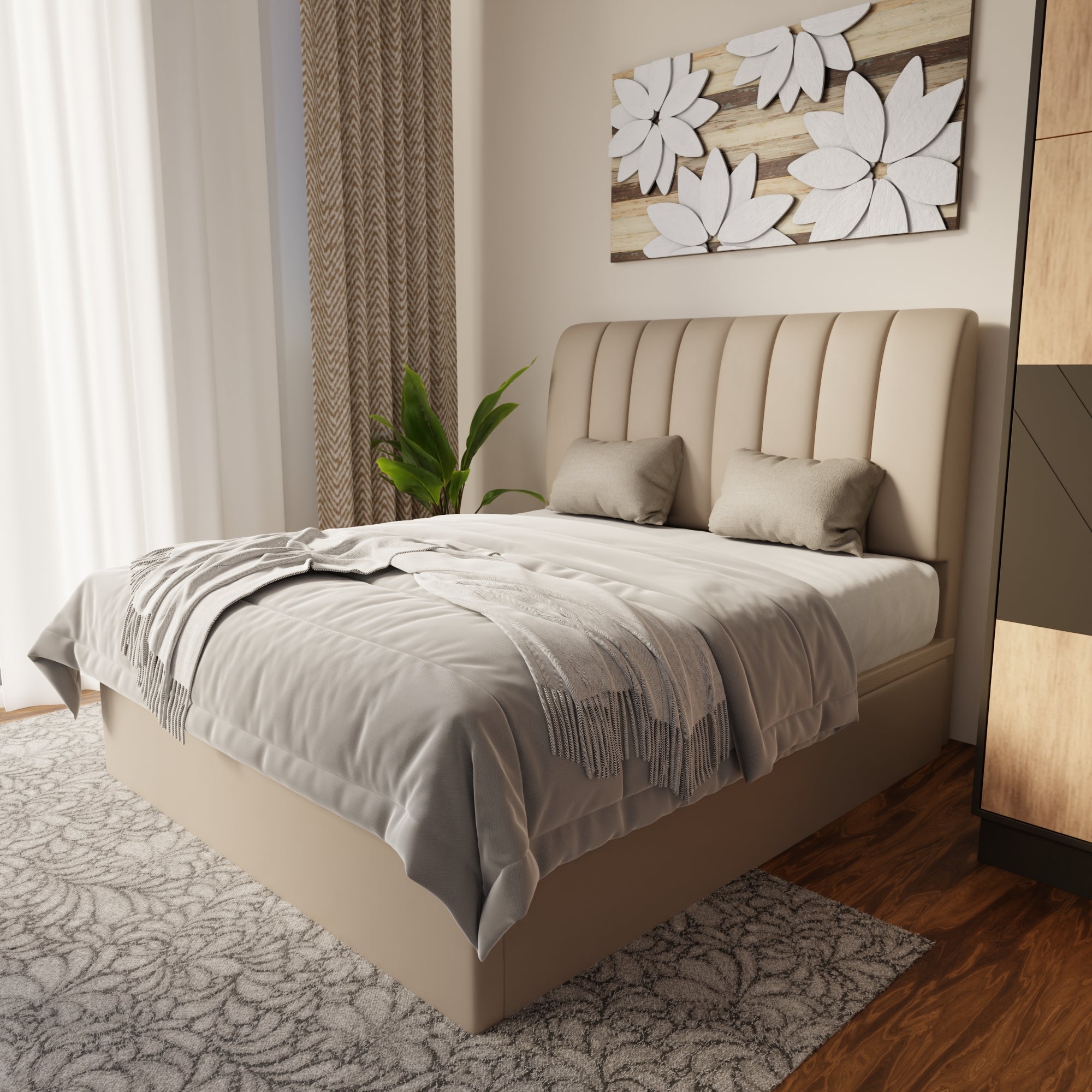 Trevino Faux Leather Storage Bed Frame (Pet Friendly) by Somnuz