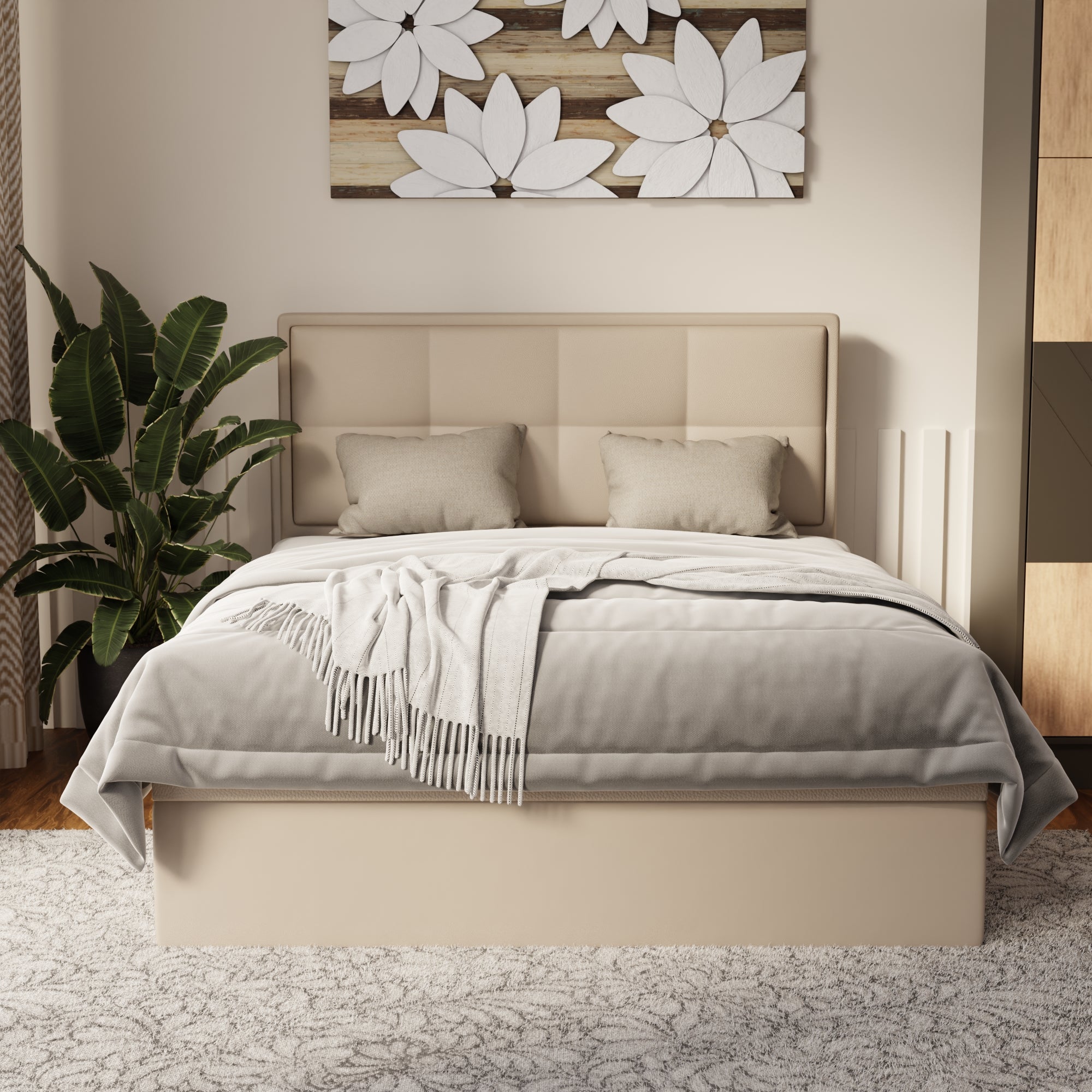 Solvane Faux Leather Storage Bed Frame (Pet Friendly) by Somnuz