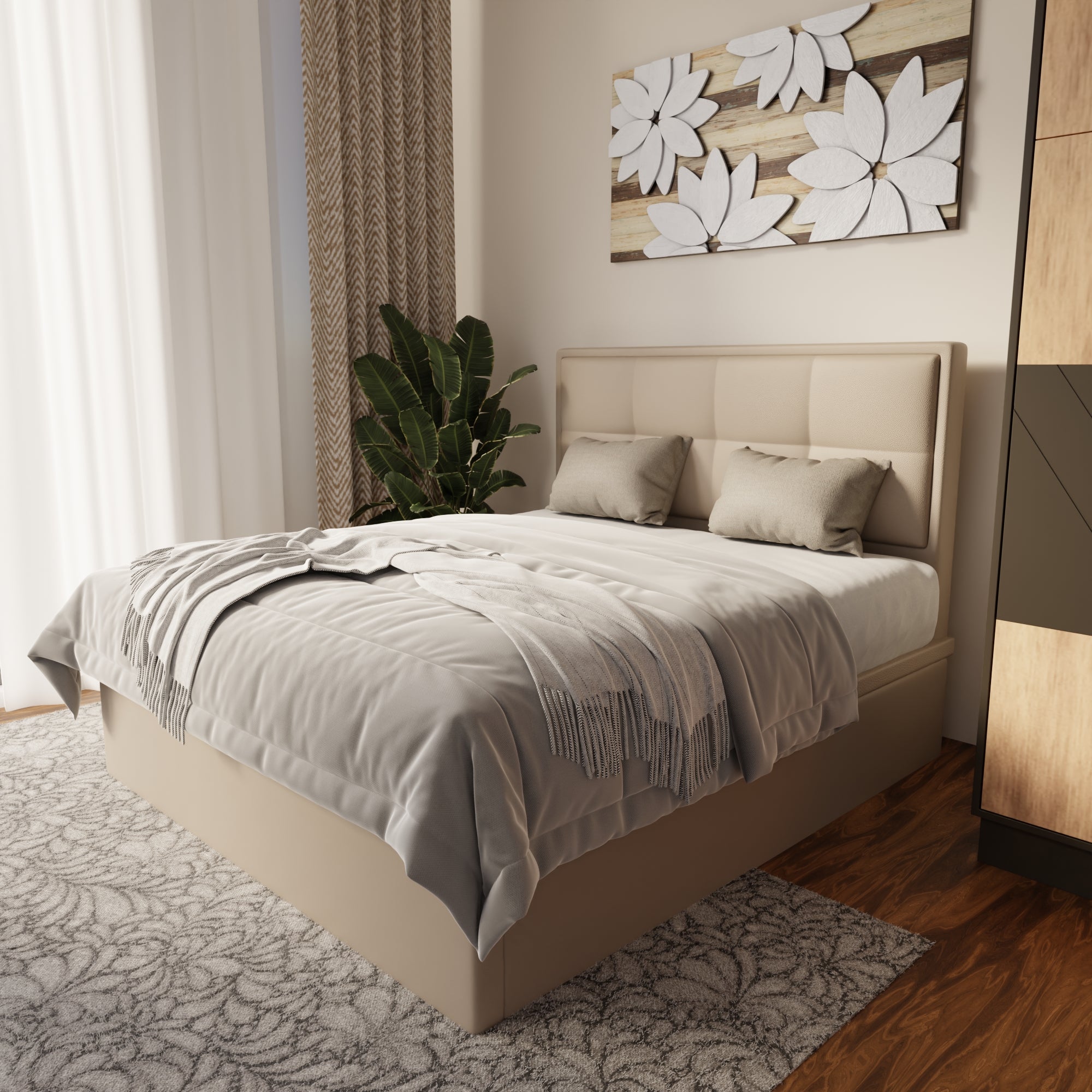 Solvane Faux Leather Storage Bed Frame (Pet Friendly) by Somnuz