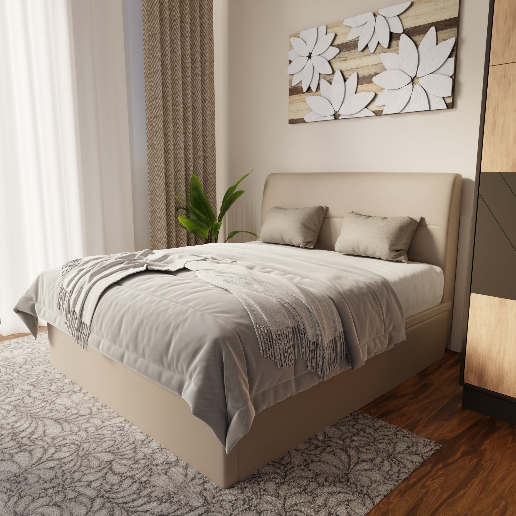 Lysara Faux Leather Storage Bed Frame (Pet Friendly) by Somnuz