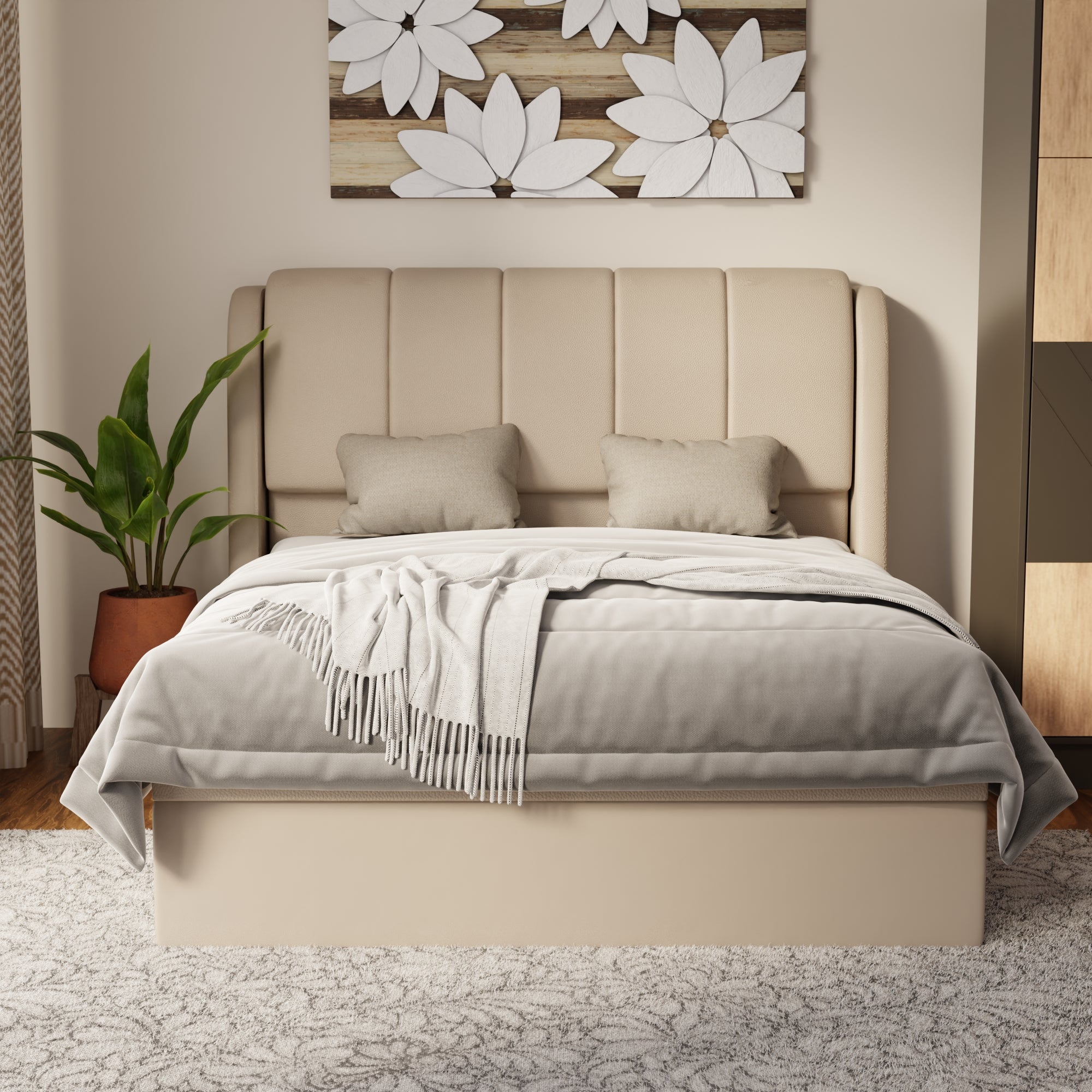 Brinley Faux Leather Storage Bed Frame (Pet Friendly) by Somnuz