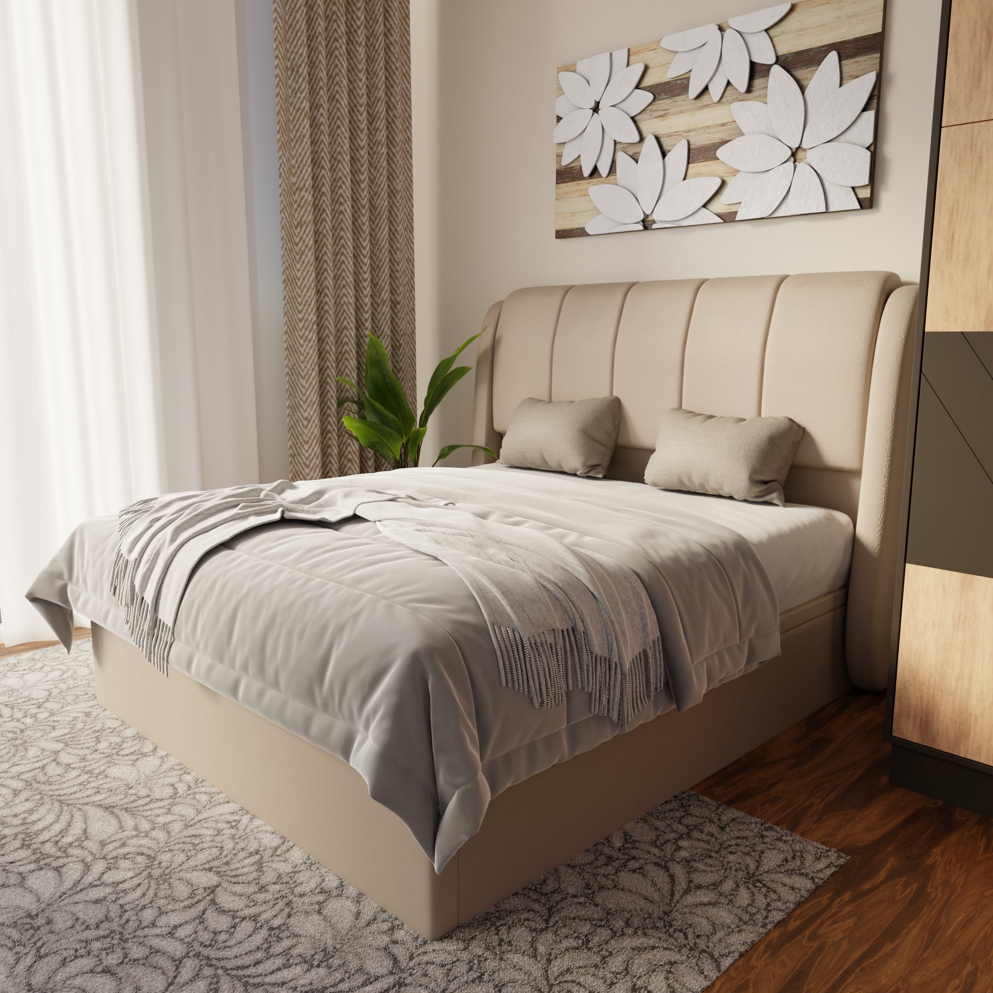Brinley Faux Leather Storage Bed Frame (Pet Friendly) by Somnuz