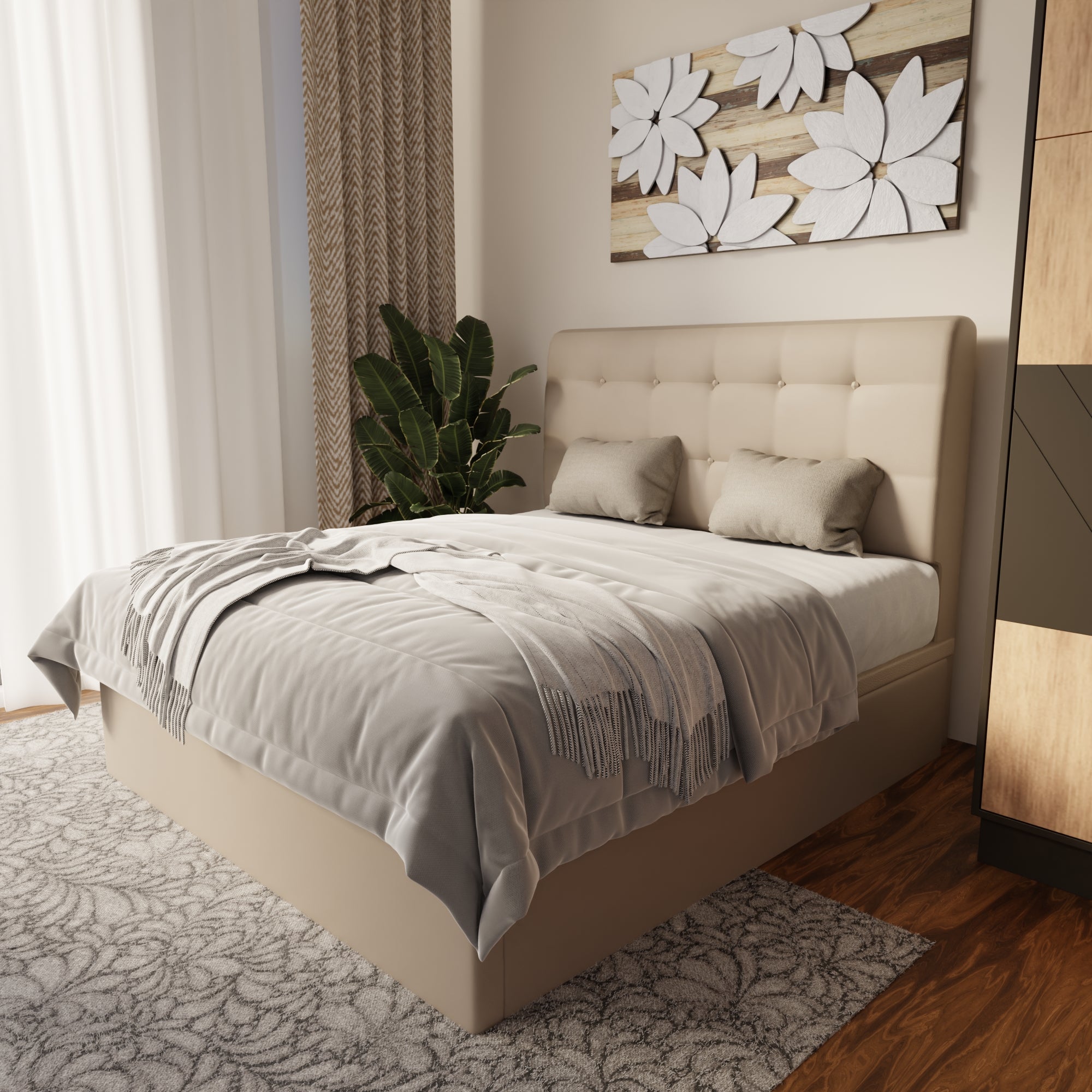 Endora Faux Leather Storage Bed Frame (Pet Friendly) by Somnuz