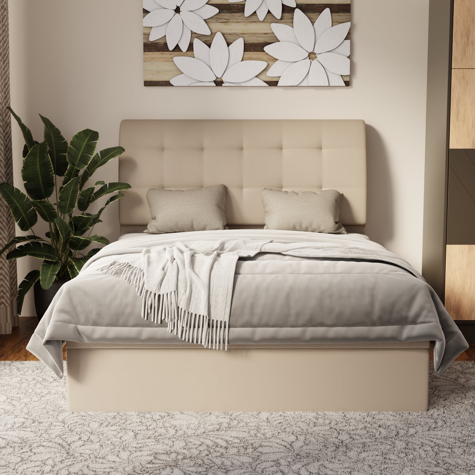 Haldor Faux Leather Storage Bed Frame (Pet Friendly) by Somnuz