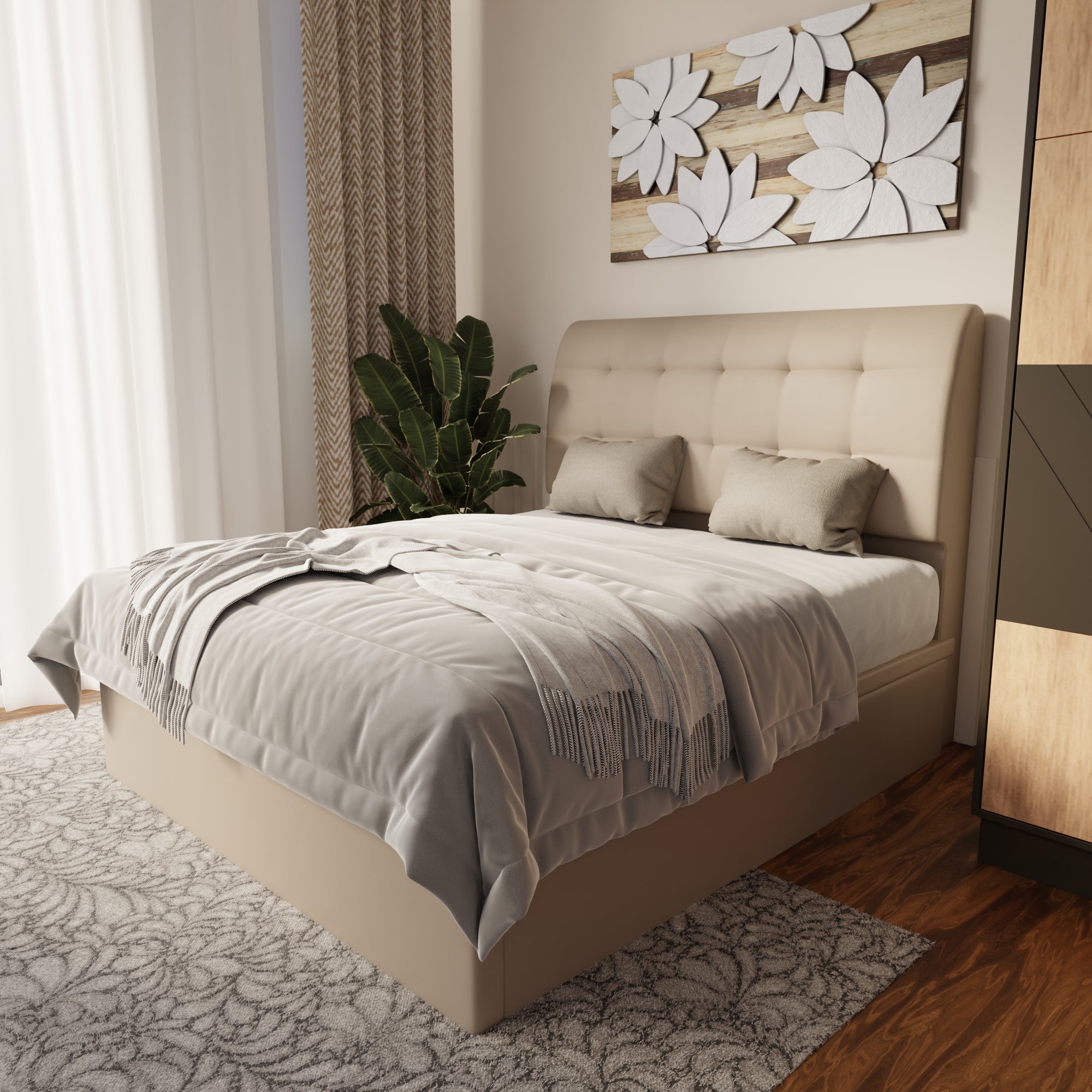 Haldor Faux Leather Storage Bed Frame (Pet Friendly) by Somnuz
