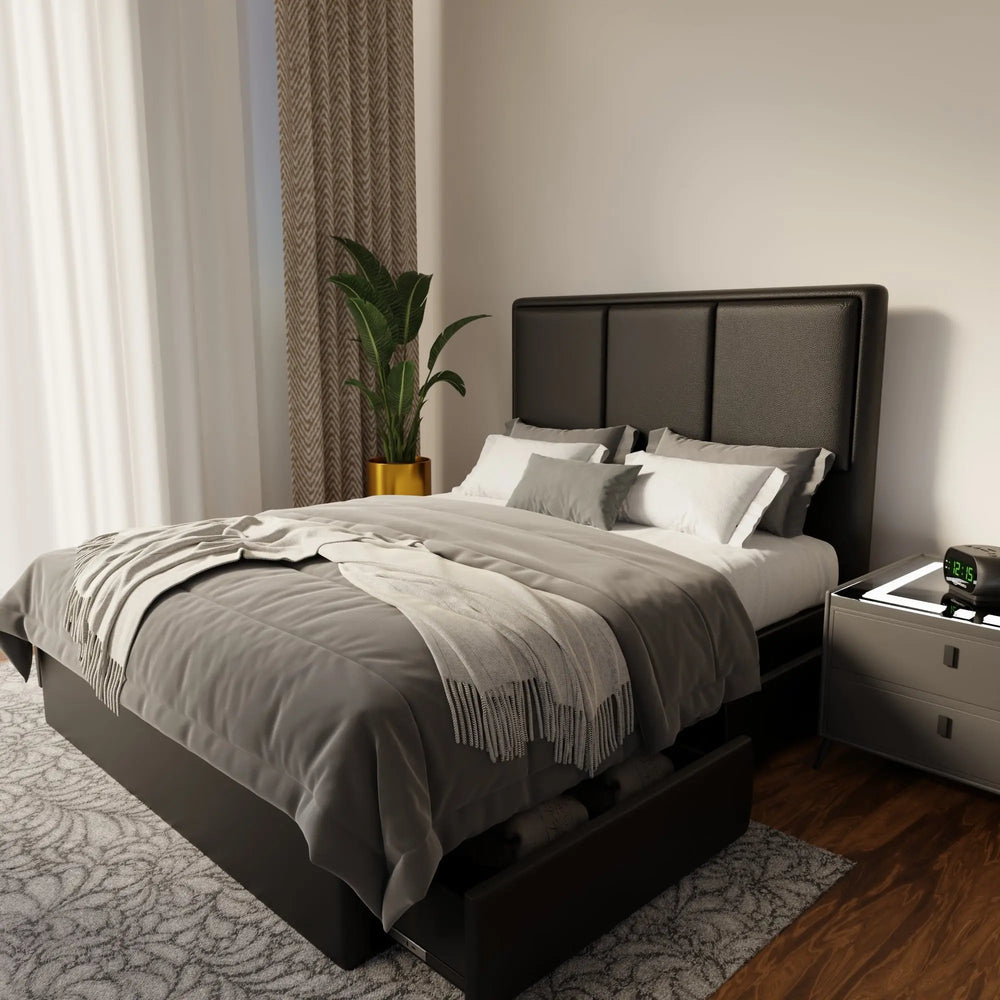 Velmira Faux Leather Drawer Bed Frame (Pet Friendly) by Somnuz KH