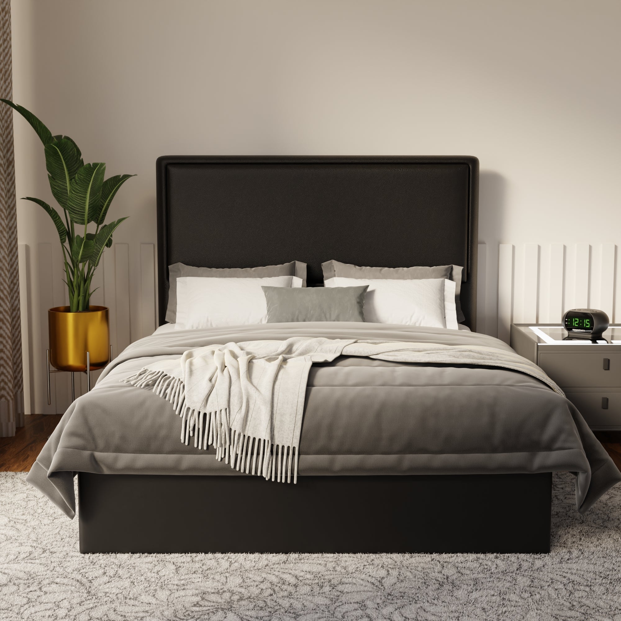 Shiro Faux Leather Drawer Bed Frame (Pet Friendly)
