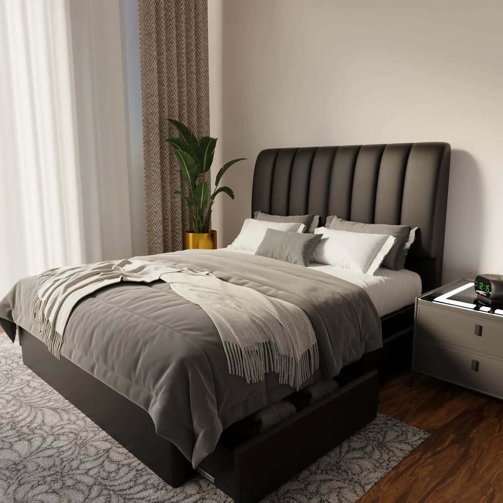Trevino Faux Leather Drawer Bed Frame (Pet Friendly) by Somnuz KH