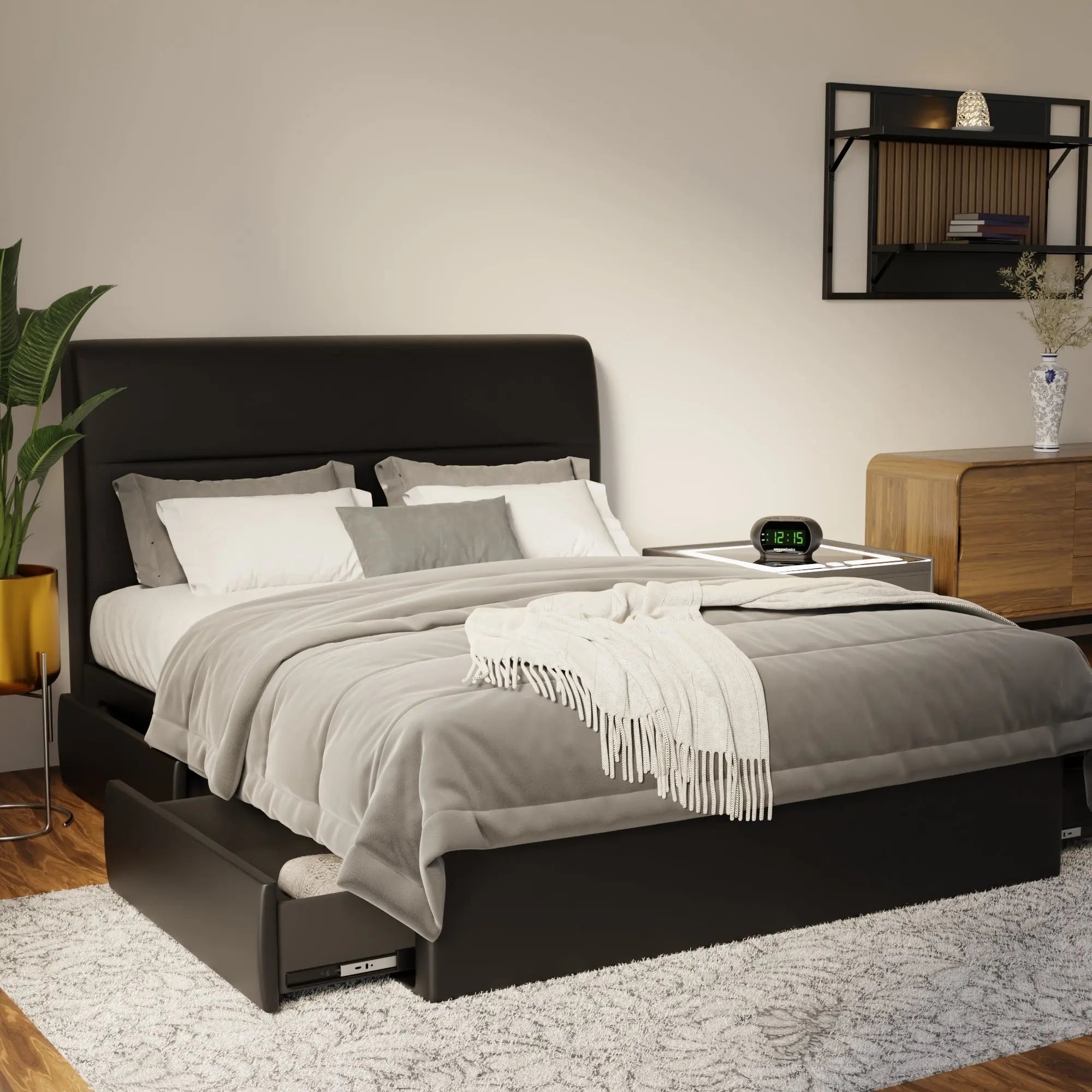 Lysara Faux Leather Drawer Bed Frame (Pet Friendly) by Somnuz KH
