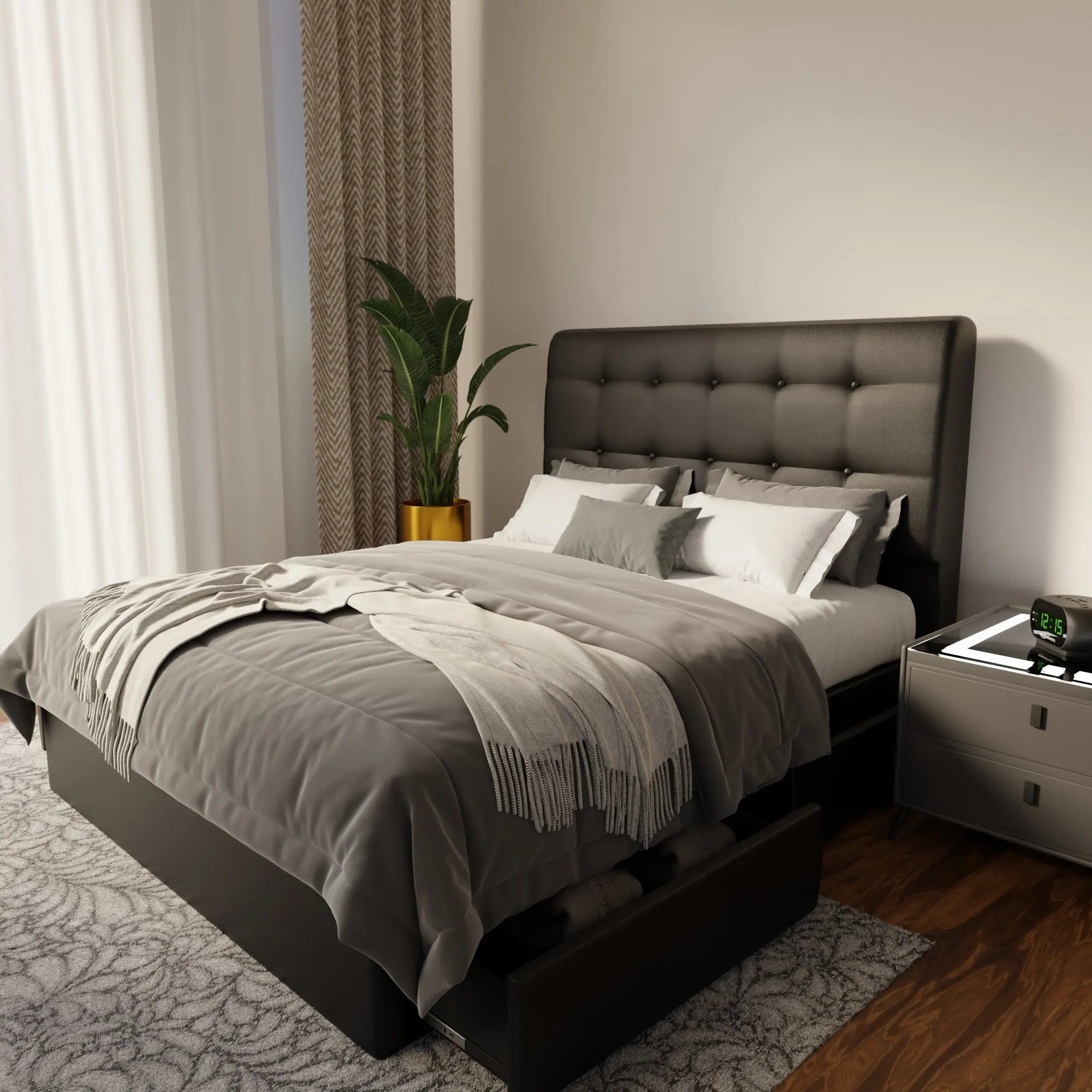 Endora Faux Leather Drawer Bed Frame (Pet Friendly) by Somnuz KH