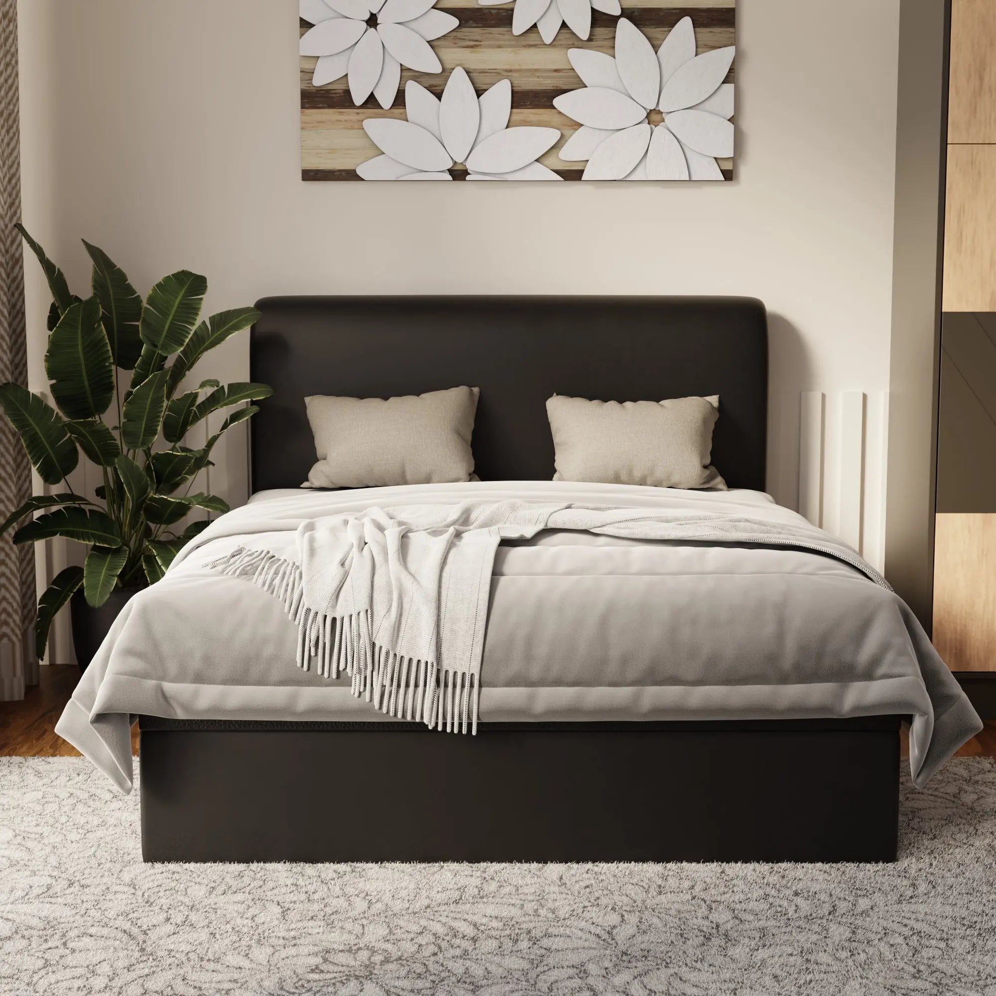 Vintaro Faux Leather Storage Bed Frame (Pet Friendly) by Somnuz KH