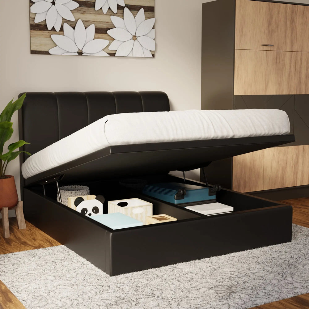 Caldrin Faux Leather Storage Bed Frame (Pet Friendly) by Somnuz KH